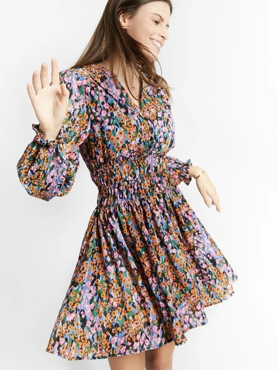 Jolie & Joy by FCT With Love Dresses & Skirts - Jolie & Joy, Floral Long-Sleeved Mini Dress #0071